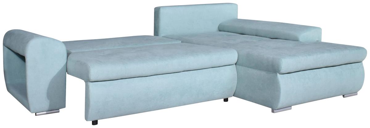 Coltar YANG - verde mentă, Modern, lemn/metal (270/85/185cm)