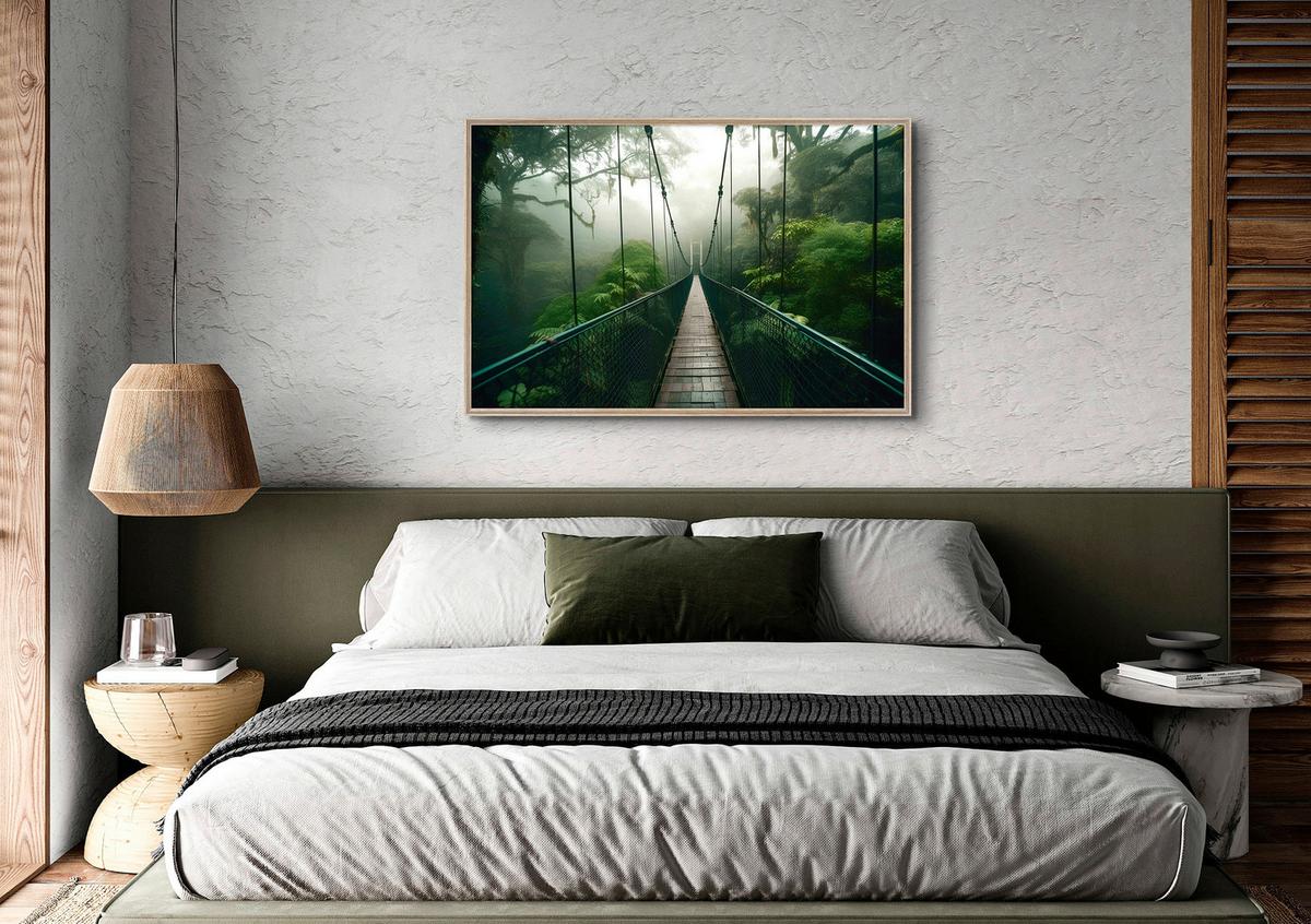 Slika Manolo - barve hrasta/večbarvno, papir/leseni material (60/90cm) - Modern Living