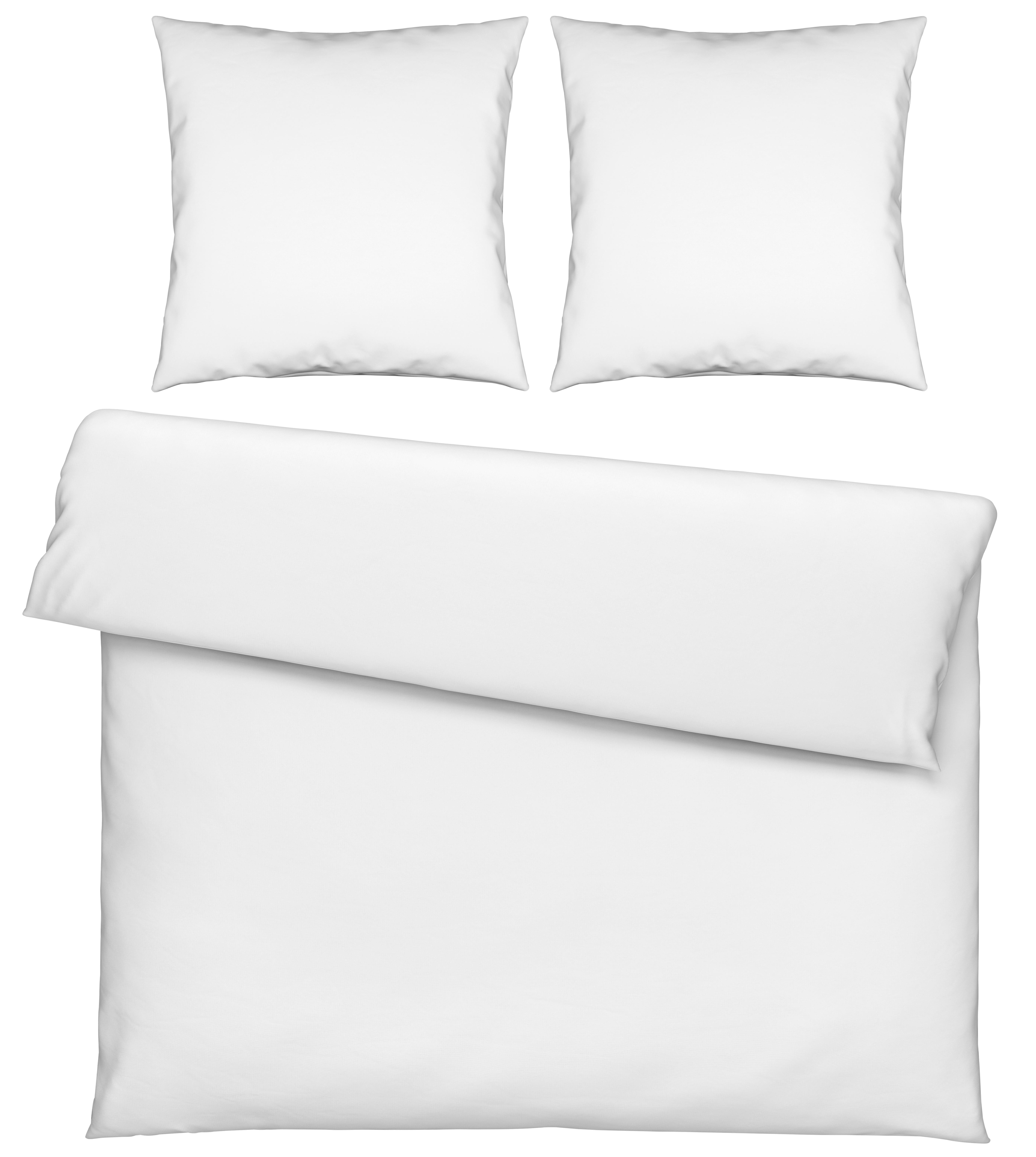 Bettwäsche Iris XXL Weiß ca. 200x200cm - Weiß, MODERN, Textil (200/200cm) - Modern Living