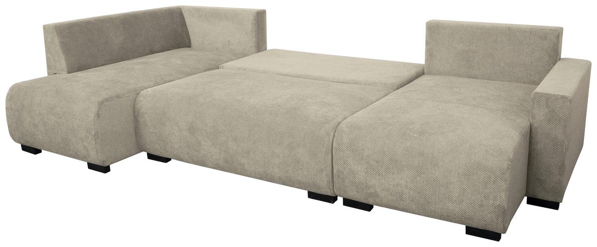 Canapea modulara VERONICE - albastru/taupe, Trend, textil (171/313/141cm) - Modern Living