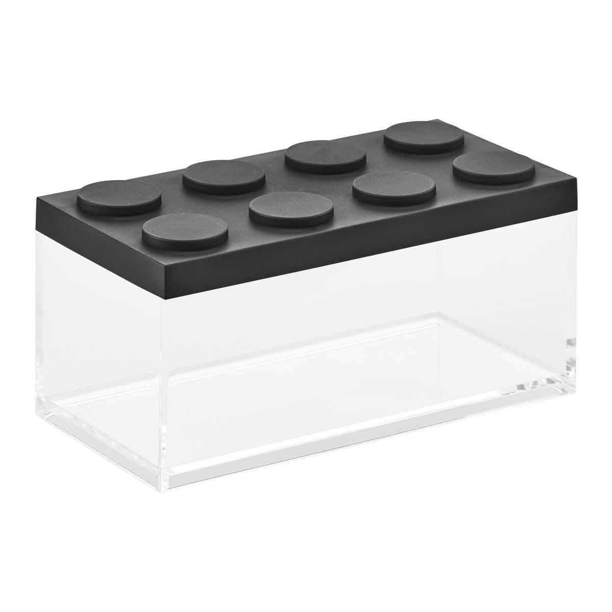 Vorratsdose Matea in Transparent/Schwarz ca. 1,5 l - Transparent/Schwarz, Kunststoff (10/20/10,5cm)