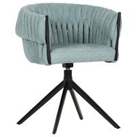 KRZESŁO Z PODŁOKIETNIKAMI TWISTY -BEACH CLUB- - czarny/miętowy, Design, metal/tkanina (65/76/60cm) - Landscape