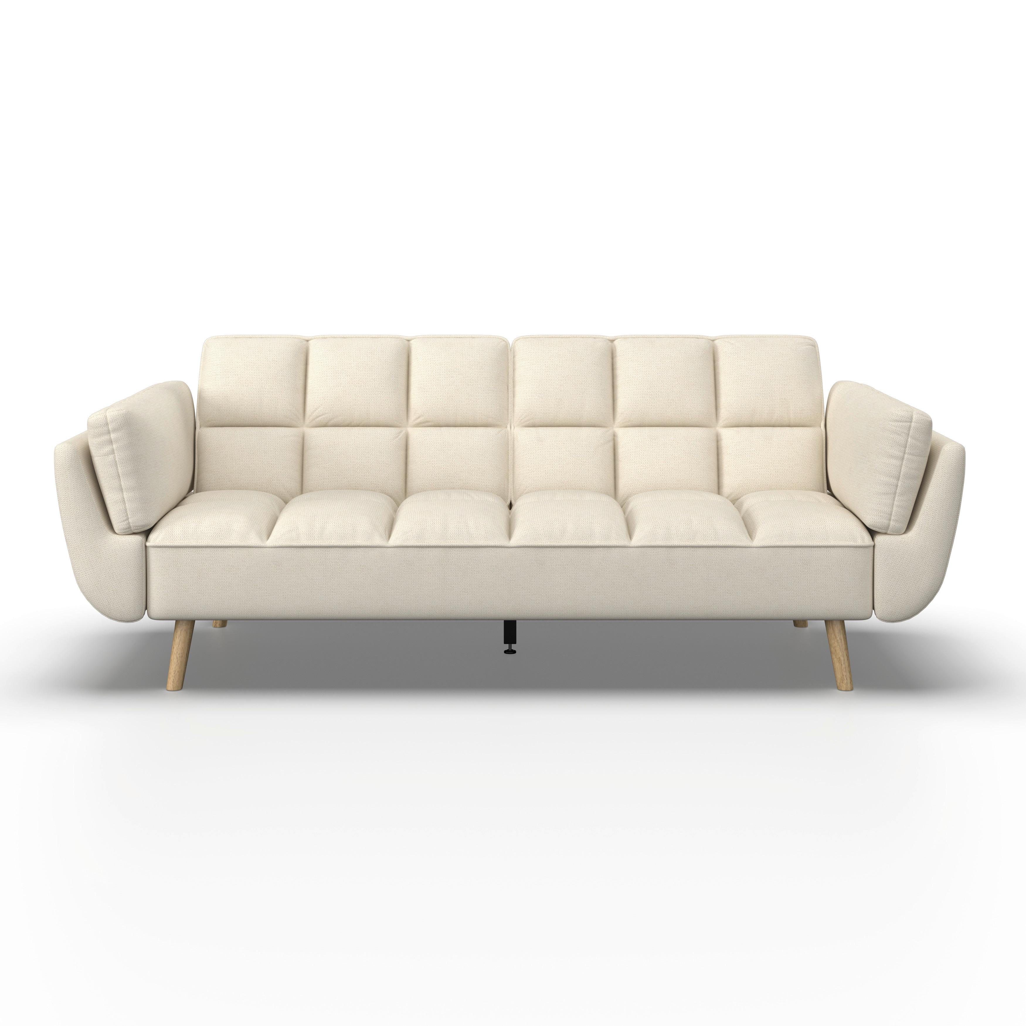 Zofa S Posteljno Funkcijo Cora, Krem, Žamet - krem barve/naravne barve, Moderno, tekstil/les (214/92/81cm) - Bessagi Home