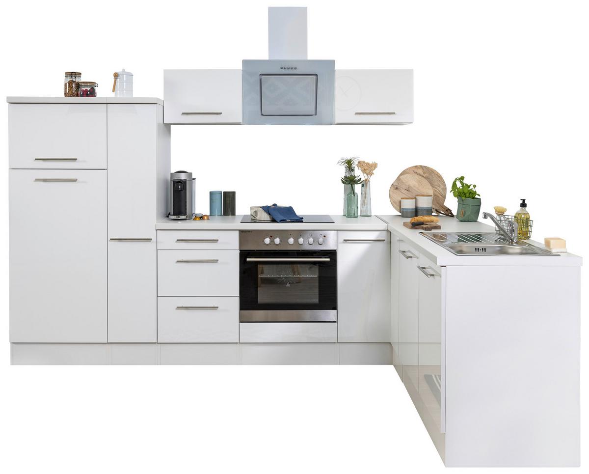 Kotna Kuhinja Respekta, Bela - barve nerjavečega jekla/bela, Konvencionalno, kovina/leseni material (290/200cm) - Respekta