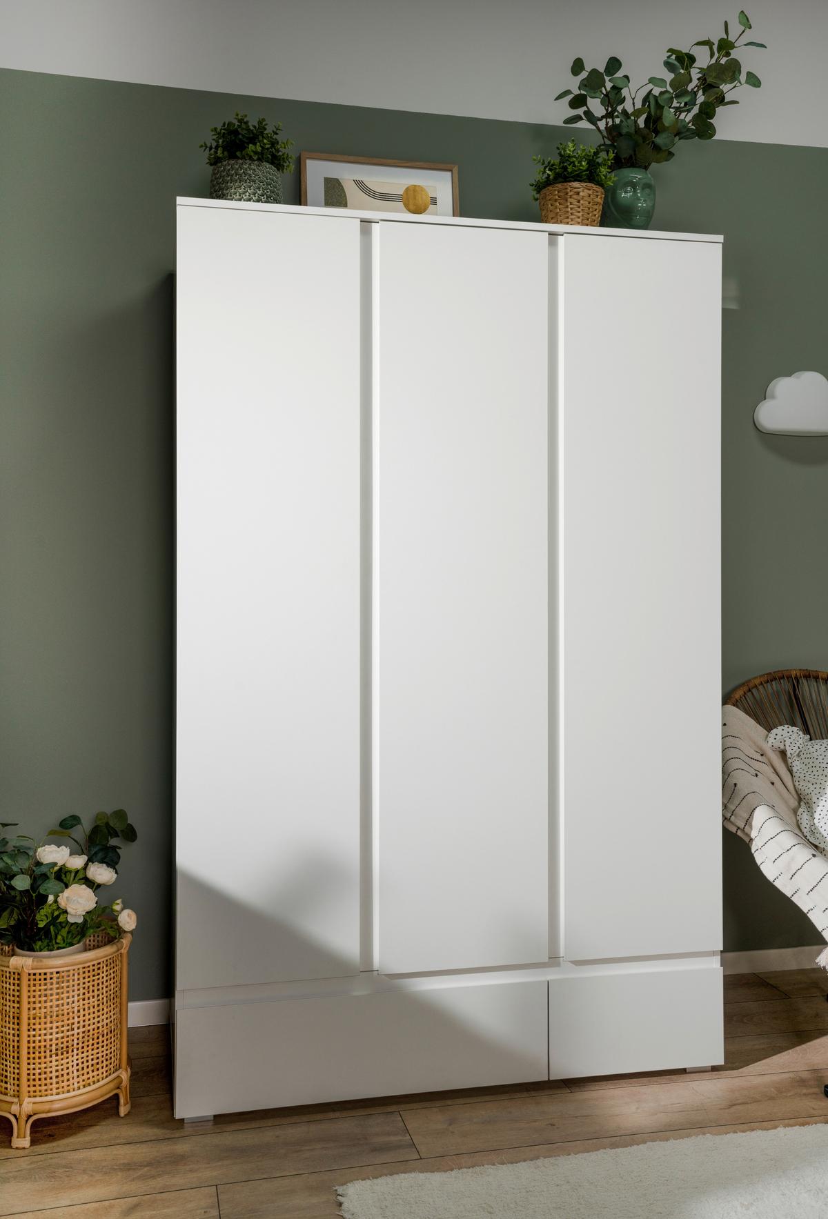 Omara Za Oblačila Image, Bela, 120 Cm - bela, Basics, leseni material (120/191/55cm) - MID.YOU