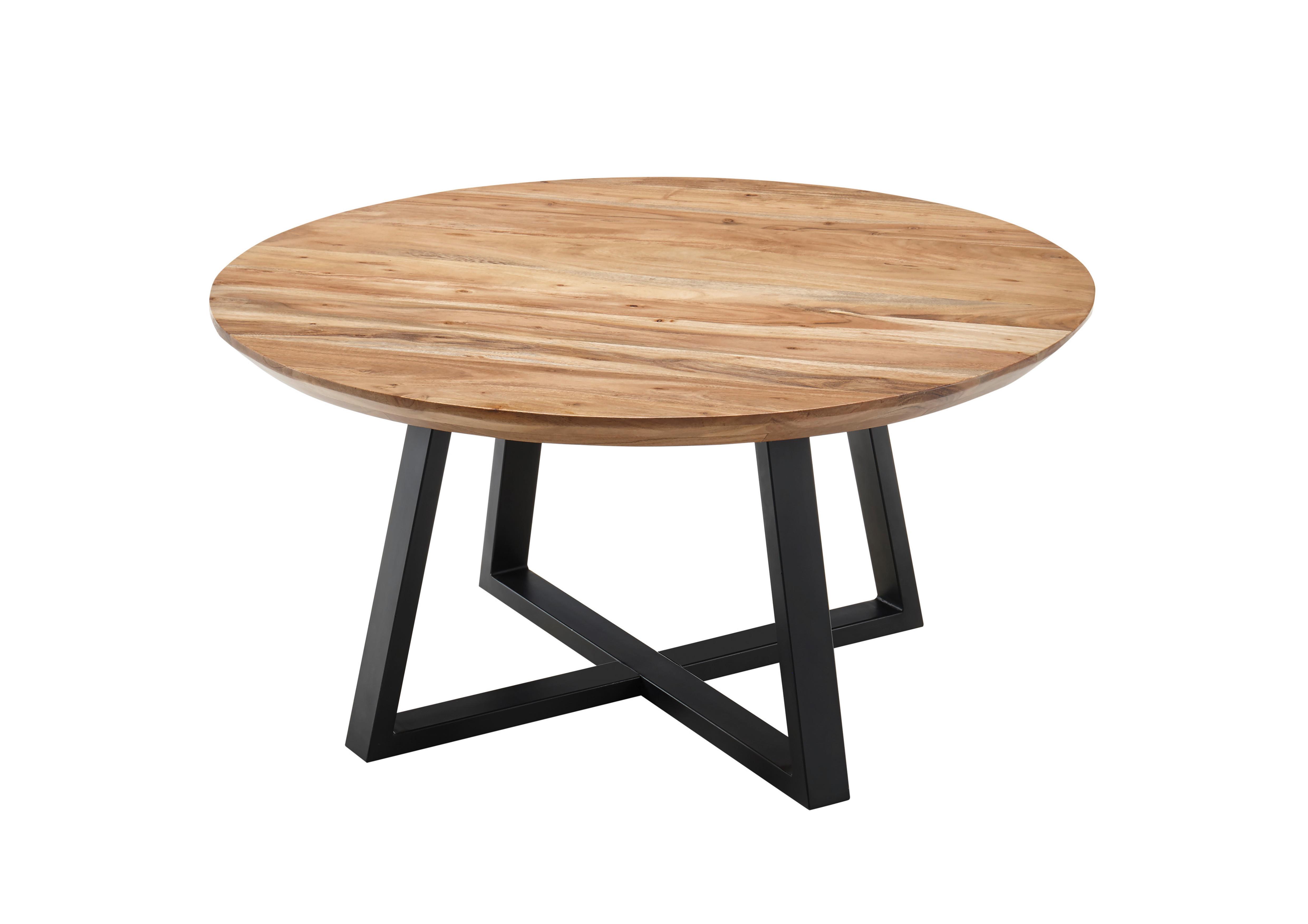 SOFFBORD SAFAGA - svart/naturfärgad, Natur, metall/trä (70/70/45cm) - Zandiara