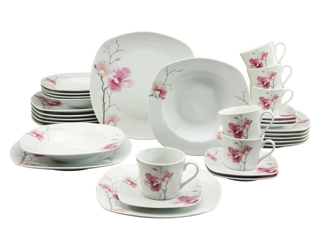 Kombinirani Servis Amelie Aiko, 30-Delni Set - bela, Trend, keramika - Creatable