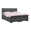 Boxspring Krevet Ethan - boje grafita/crna, Moderno, tekstil/plastika (160/200cm) - Premium Living