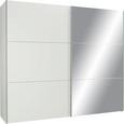 Schwebetürenschrank Weiß/Spiegel - Alufarben/Weiß, KONVENTIONELL, Glas/Holzwerkstoff (250/216/68cm) - PREMIUM LIVING