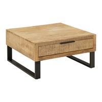 Couchtisch Everest in Naturfarben/Schwarz - Schwarz/Naturfarben, Natur, Holz/Metall (80/40/80cm) - Mömax