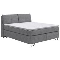 Boxspringbett Tabea Grau ca. 180x200cm - Alufarben/Grau, KONVENTIONELL, Karton/Naturmaterialien (180/200cm) - Premium Living