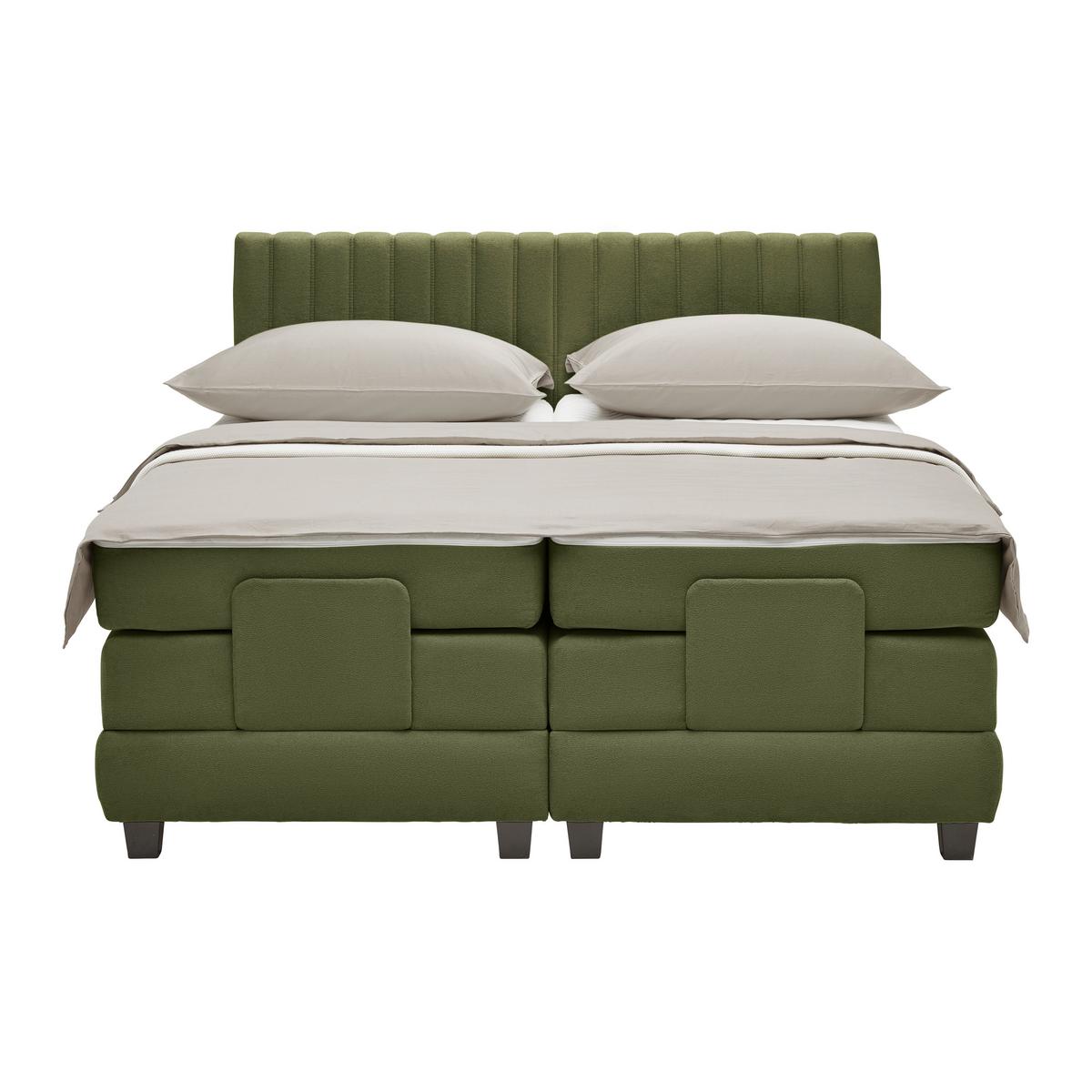 Boxspringbett Dixon Olivgrün - Schwarz/Olivgrün, Konventionell, Holz/Holzwerkstoff (180/200cm) - Premium Living