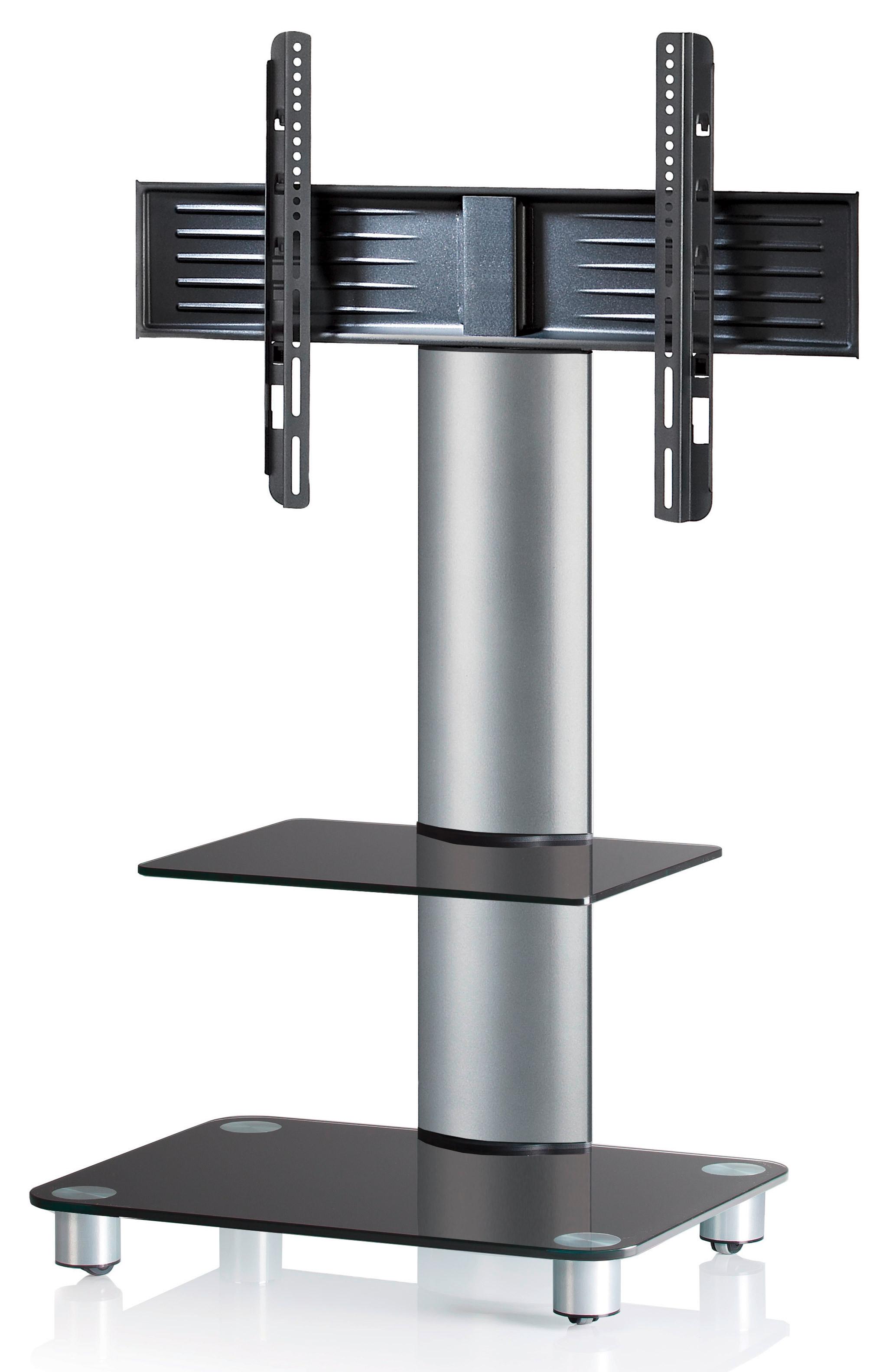 Stojalo Za Tv Tosal V Črno Srebrni, 60cm - srebrne barve/črna, Konvencionalno, kovina/steklo (60/100/44cm) - MID.YOU
