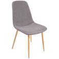 Stol Svenja I - siva/hrast, Moderno, kovina/tekstil (45,5/86,5/53cm) - Mömax modern living Stol Svenja I - siva/hrast, Moderno, kovina/tekstil (45,5/86,5/53cm) - Mömax modern living