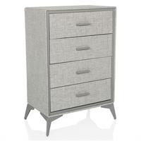 Komoda Skuffy, Siva - siva, Moderno, kovina/tekstil (60/90/35,5cm) - MID.YOU