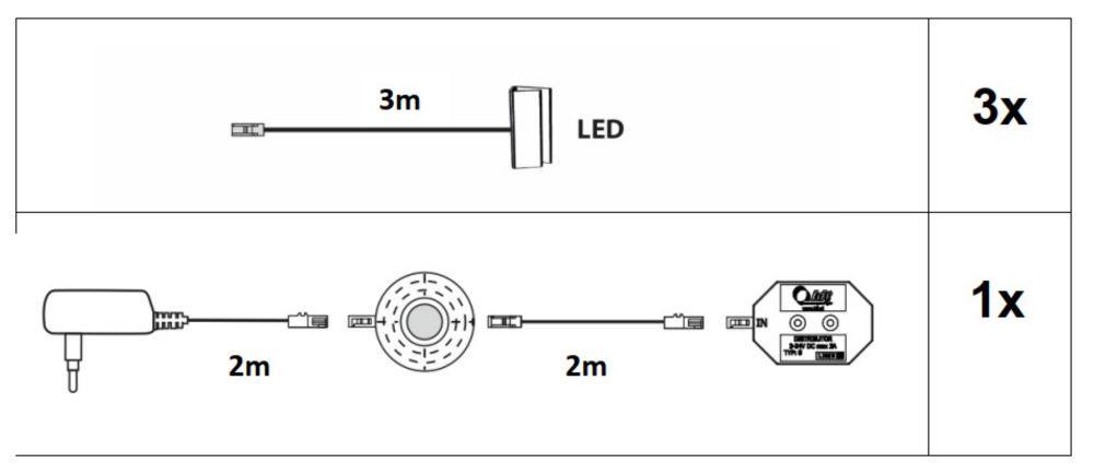 LED Leuchtmittel Warmweiß 3er-Set - Schwarz, KONVENTIONELL, Kunststoff (10/8/5cm) - MID.YOU