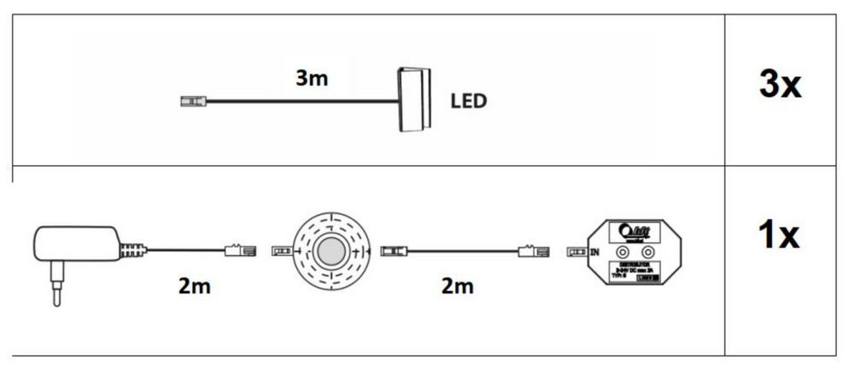 Led Svetila, Toplo Bela 3 Delno - črna, Konvencionalno, umetna masa (10/8/5cm) - MID.YOU
