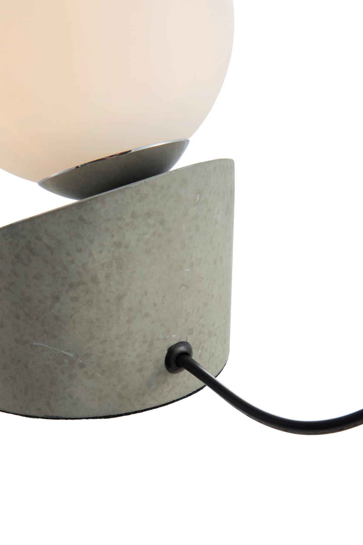LED-TISCHLEUCHTE 503001486X ALISA - Weiss/Dunkelgrau, Design, Glas/Metall (10/16cm) - Novel