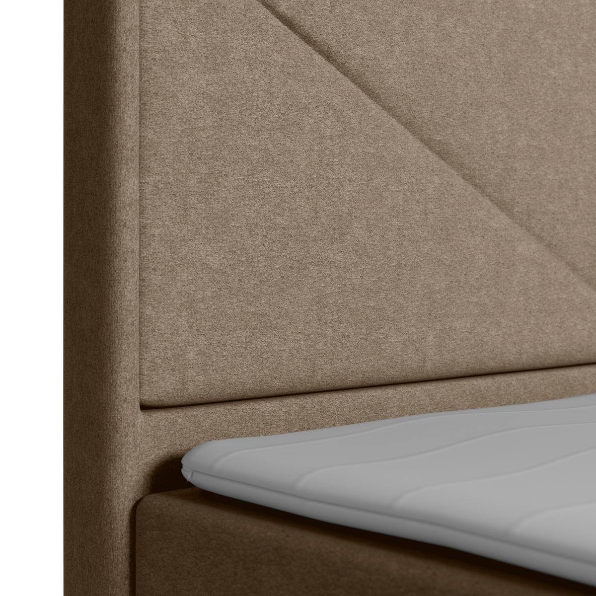 Boxspringbett Lima ca. 180x200 cm Beige - Beige/Schwarz, MODERN, Holz/Kunststoff (180/200cm) - MID.YOU