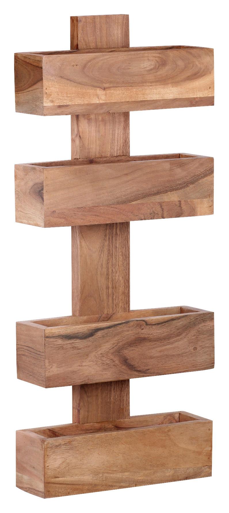 Zeitungständer Mumbai Akazie - Akaziefarben, MODERN, Holz (30/72/10cm) - MID.YOU