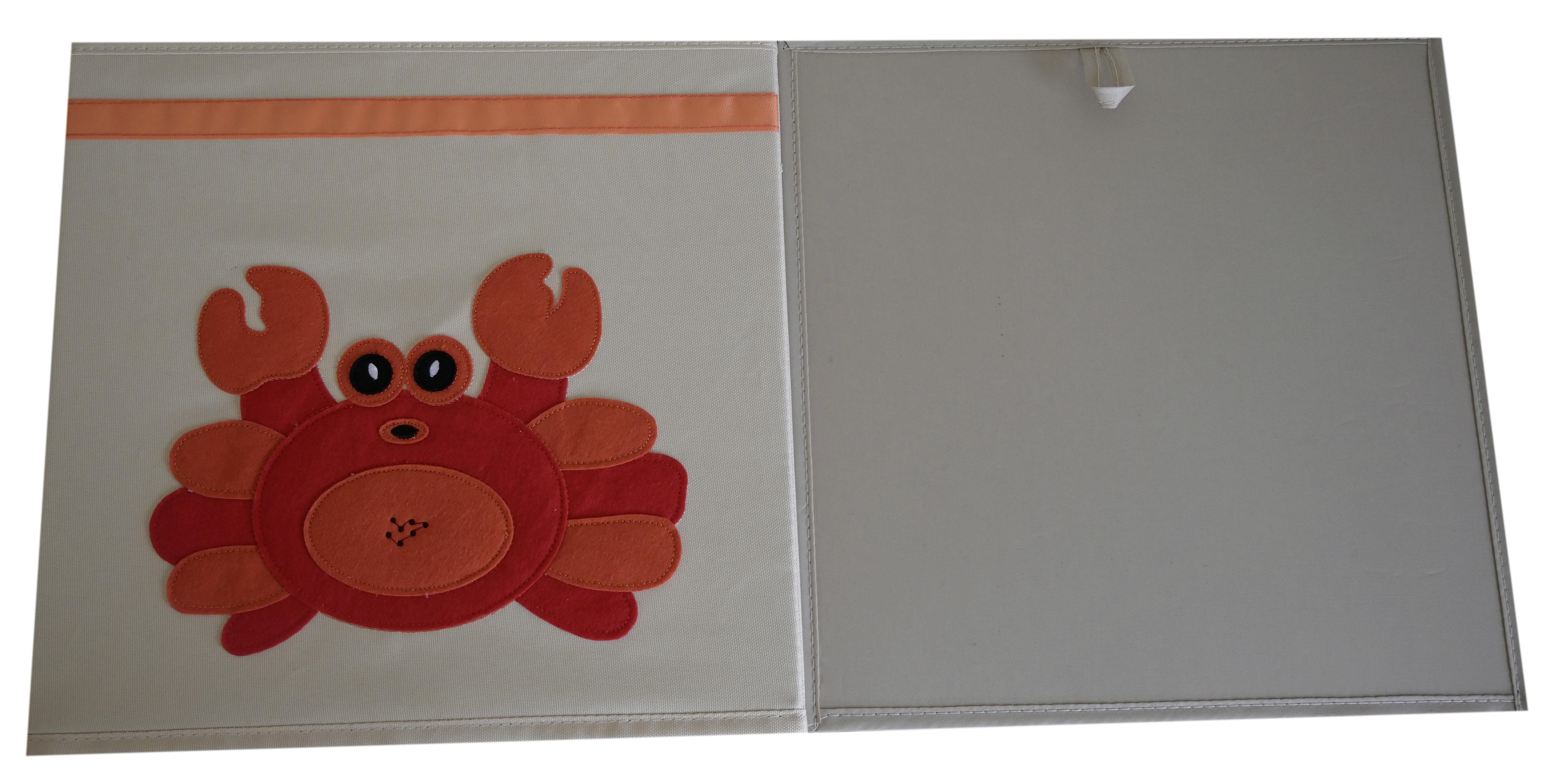 Zložljiv Zaboj Peter - krem, karton/tekstil (33/32/33cm) - Modern Living
