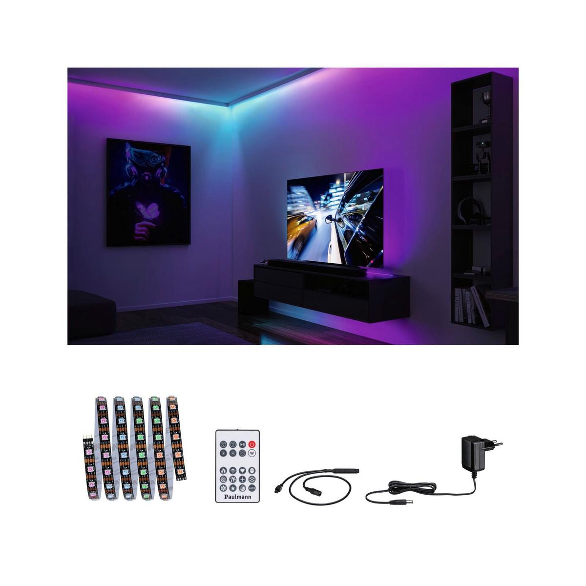 LED-Strip Entertain max. 4,8 Watt - Schwarz, Basics, Metall (150,0/1,0/0,2cm) - Paulmann