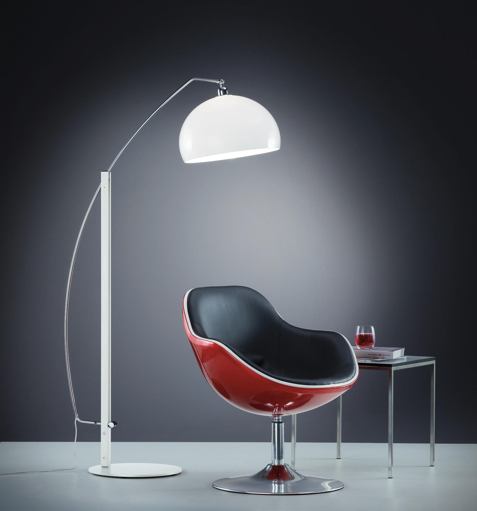 LAMPA ŁUKOWA 17/1240.84/5045 DORO - biały/kolor chromowy, Design, tworzywo sztuczne/metal (170/40/190cm) - Helestra