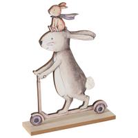 Dekohase Milmy I Creme/Grau - Creme/Grau, Konventionell, Holzwerkstoff/Textil (20,5/5,5/28cm) - Mömax