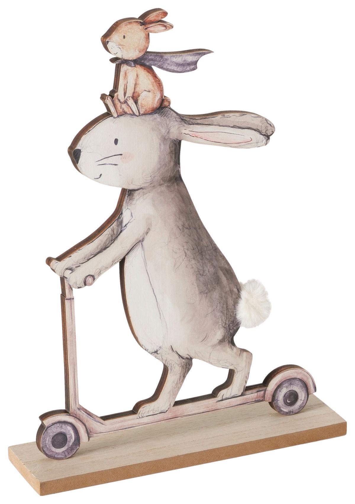 Dekohase Milmy I Creme/Grau - Creme/Grau, Konventionell, Holzwerkstoff/Textil (20,5/5,5/28cm) - Mömax