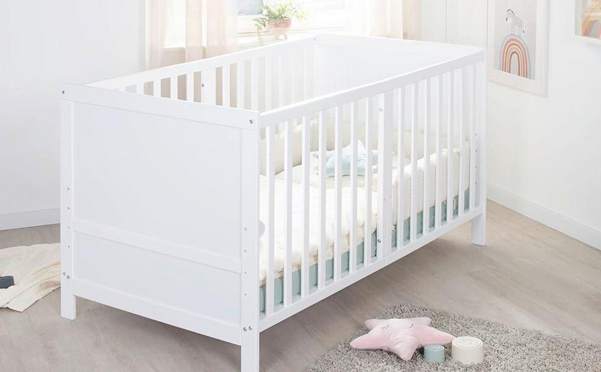 Rácsos Kiságy, Átalakítható Easy Sleep - fehér, Basics, faalapú anyag (78/78/142cm) - Roba