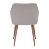 STOEL MET ARMELEUNINGEN NICOLA - Natuurlijke kleuren/Lichtgrijs, Modern, Hout/Textiel (58/82,5/62cm) - Bessagi Home