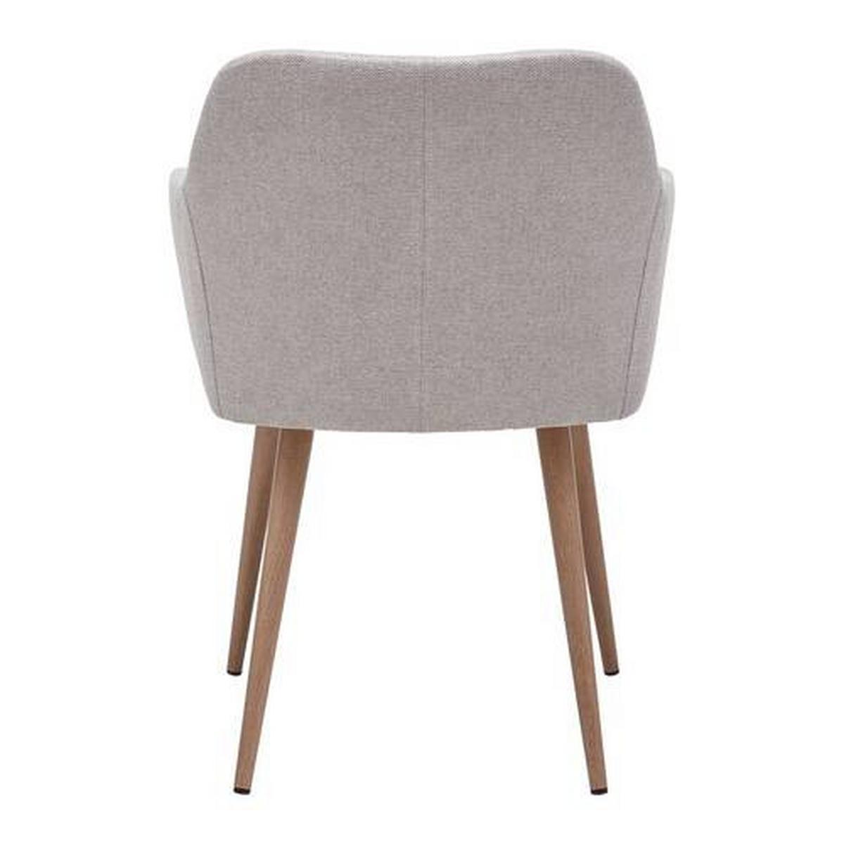 Naslanjač Nicola, Svetlo Siva - naravne barve/svetlo siva, Moderno, kovina/tekstil (58/82,5/62cm) - Bessagi Home