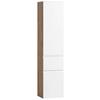 Hochschrank Varese B: 40 cm Weiß/Wotaneiche Dekor - Eiche Wotan/Weiß, MODERN, Holzwerkstoff (40/180/35cm) - Held