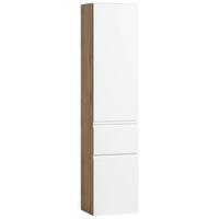 Hochschrank Varese B: 40 cm Weiß/Wotaneiche Dekor - Eiche Wotan/Weiß, MODERN, Holzwerkstoff (40/180/35cm) - Held