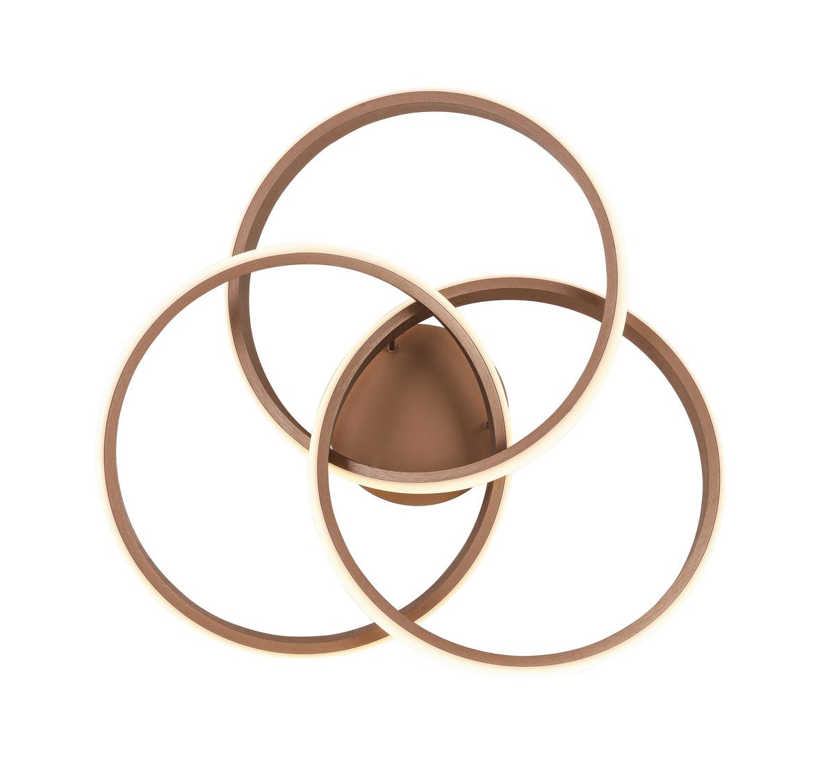 LED-Deckenleuchte Antor in Cappuccino max. 30 Watt - Cappuccino, MODERN, Kunststoff/Metall (52/15/49,5cm) - Premium Living