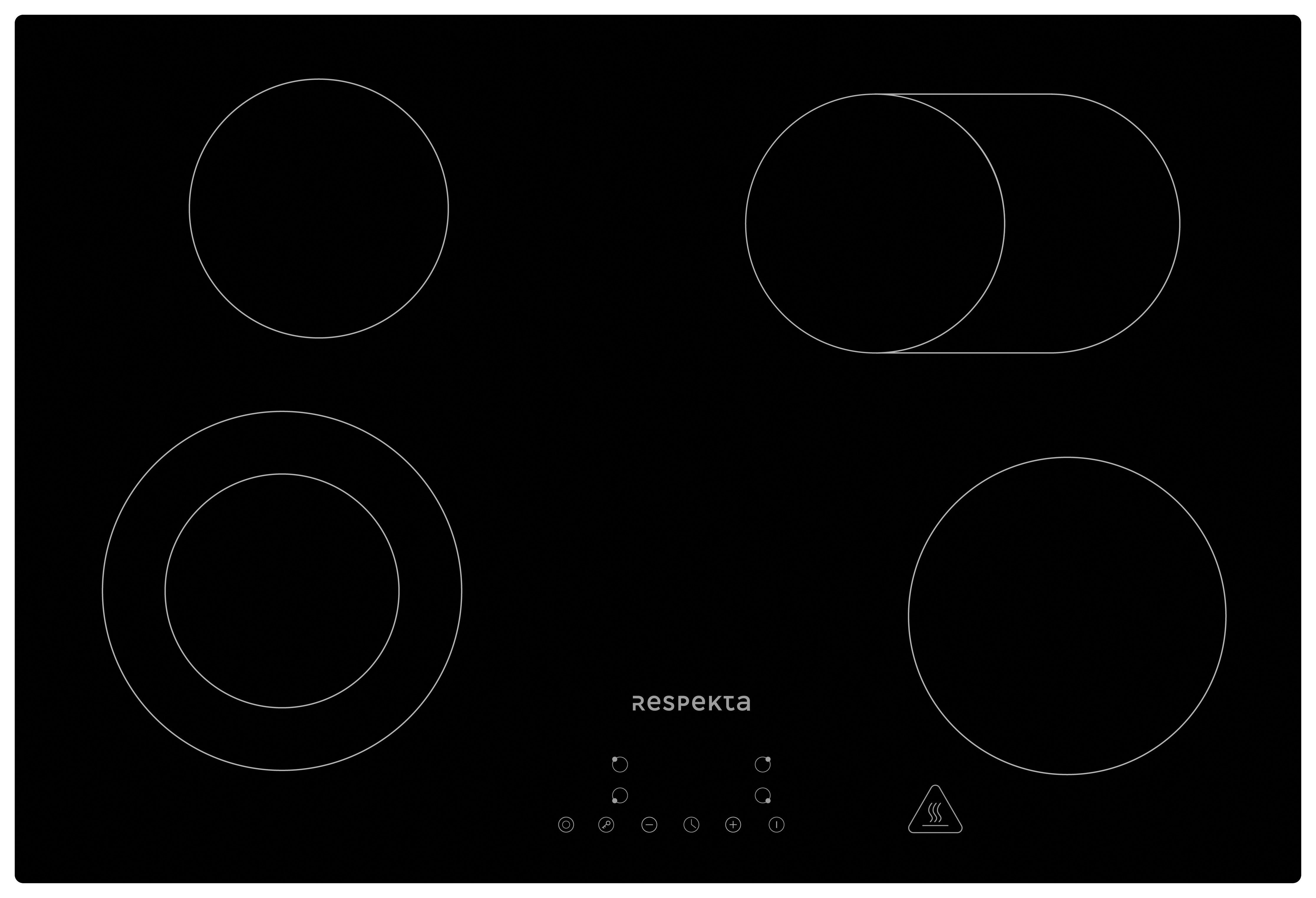 Backofenset ASET6007700 ca. 59,5/64/55 cm Schwarz - Schwarz, Trend, Glas/Metall (59,5/64/55cm) - Respekta