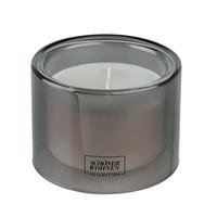 Duftkerze Schöner Wohnen-Kollektion Grau - Rot/Grau, Design, Glas (9,5/7cm) - Schöner Wohnen
