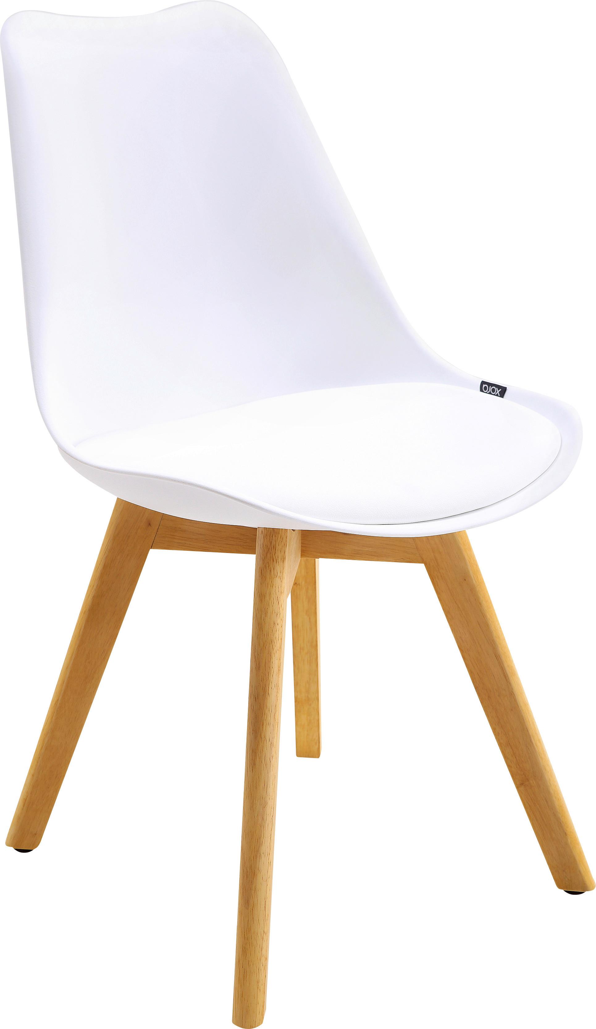 KRZESŁO AERO - kolor dębowy/biały, Lifestyle, tworzywo sztuczne/drewno (48/84/53cm) - Livetastic