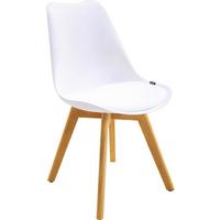 KRZESŁO AERO - kolor dębowy/biały, Lifestyle, tworzywo sztuczne/drewno (48/84/53cm) - Livetastic