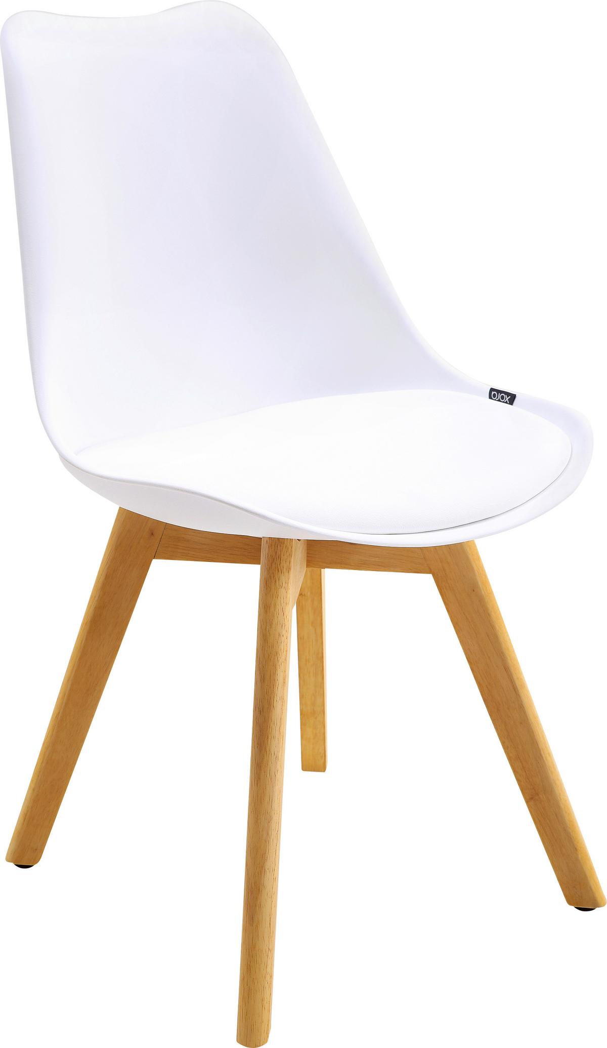 KRZESŁO AERO - kolor dębowy/biały, Lifestyle, tworzywo sztuczne/drewno (48/84/53cm) - Livetastic