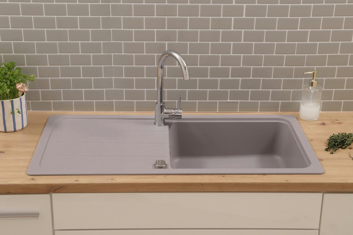 Pomivalno Korito Austin, 100x50cm - siva, Design, kamen (100/20/50cm) - Respekta