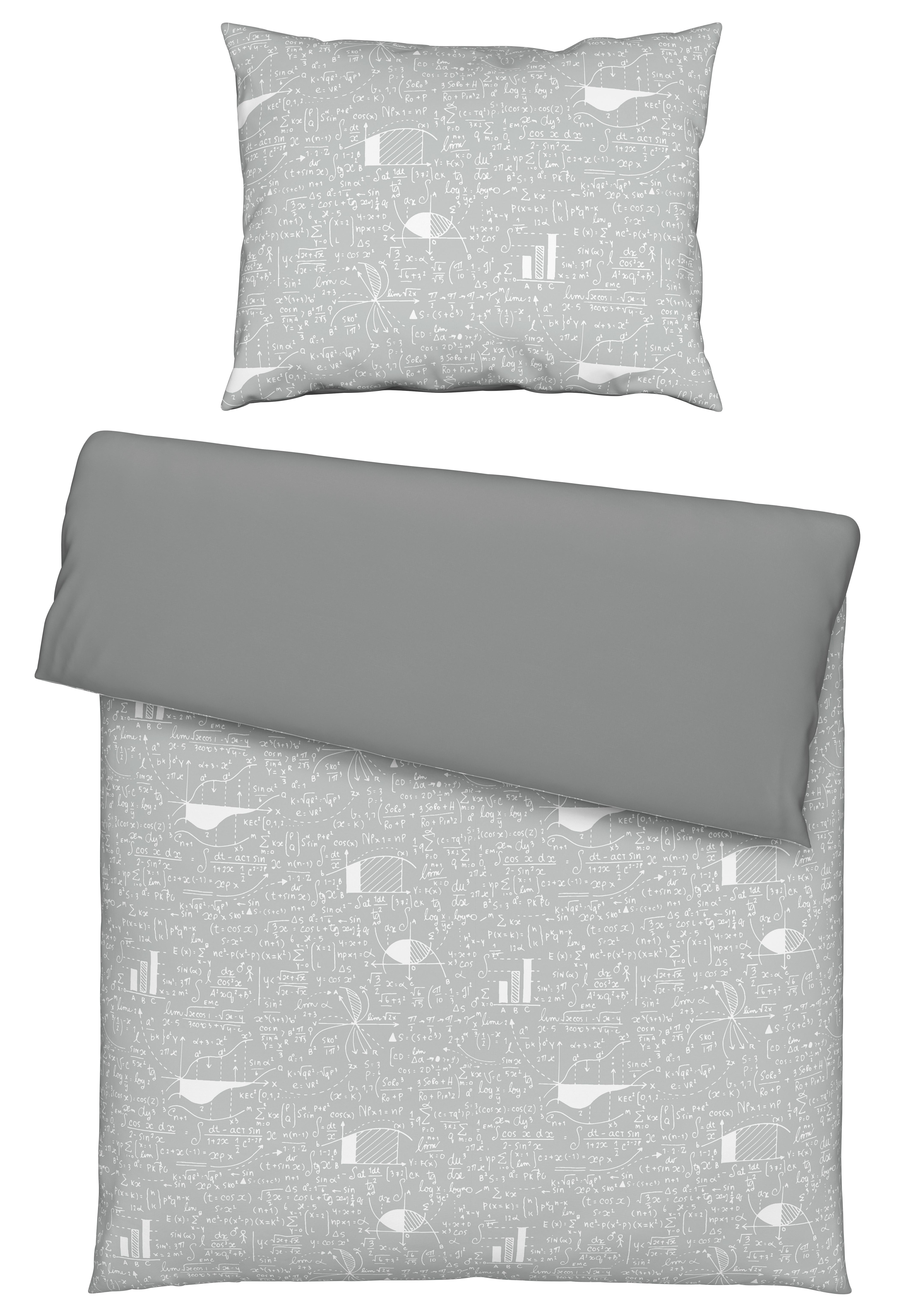 Ágyneműhuzat-garnitúra Sheldon - szürke, textil (140/200cm) - Modern Living