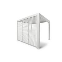 Pergola-Seitenteil Mirador ca. 123x238 cm Alu Weiß - Weiß, MODERN, Metall (123,5/240/10cm) - Gardenson