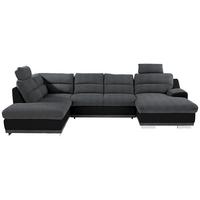Sedežna Garnitura Seaside, Z Ležiščem, Predalom, Oblika U - barve kroma/siva, Konvencionalno, kovina/tekstil (218/334/165cm) - Premium Living