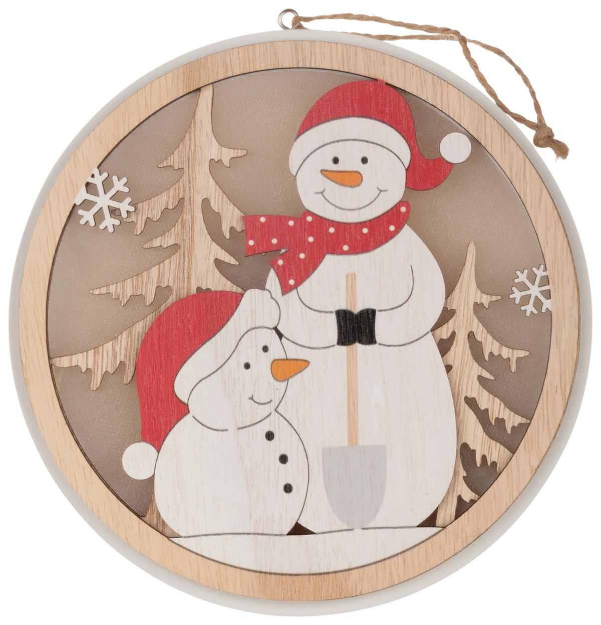 Okrasna Led-svetilka Roi -Paz- - rdeča/črna, Konvencionalno, umetna masa/les (16,5/2cm) - Modern Living