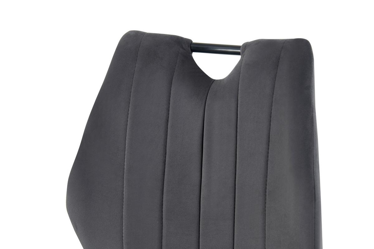 Set Stolov Christin, Antracit, 2 Kos - črna/antracit, Moderno, kovina/tekstil (52/75/58cm) - MID.YOU