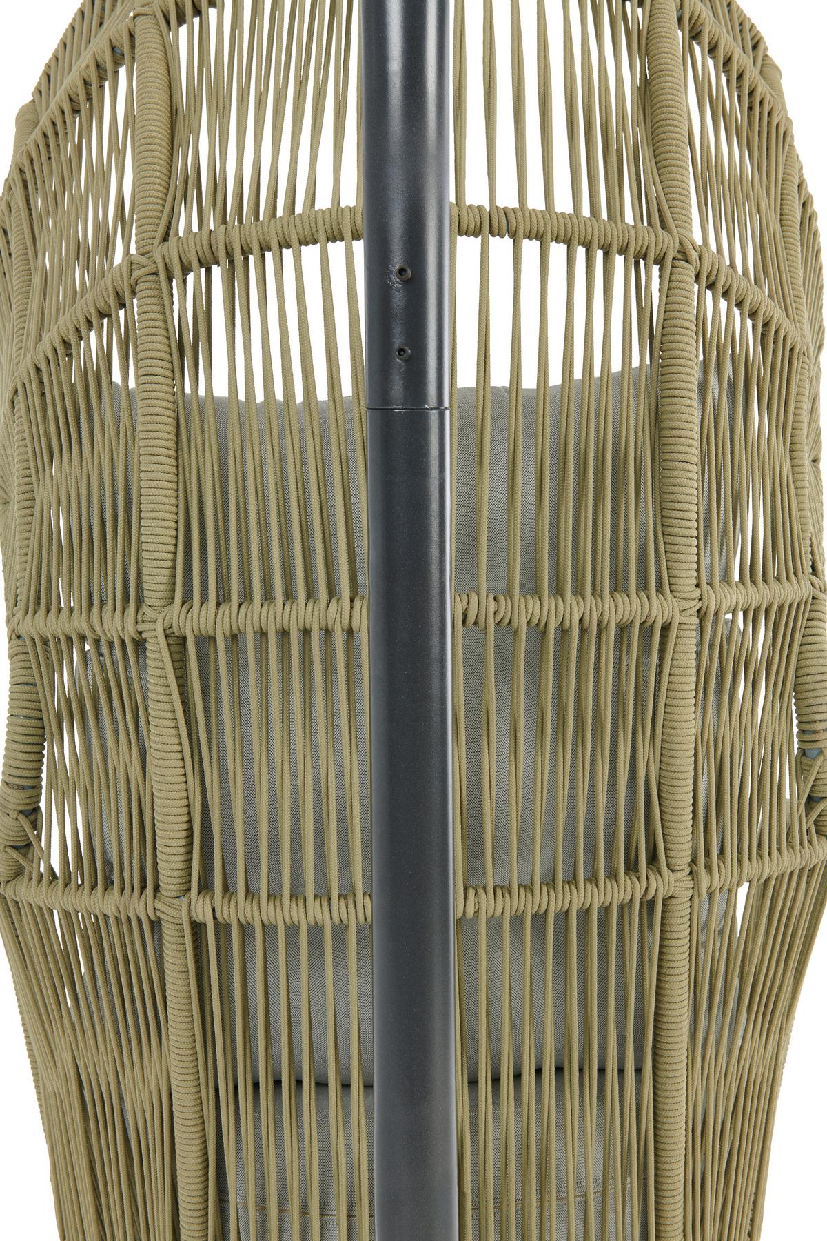 Viseči Stol Paris, Bež - bela/barve limete, Moderno, kovina/umetna masa (110/198/117cm) - Beldano