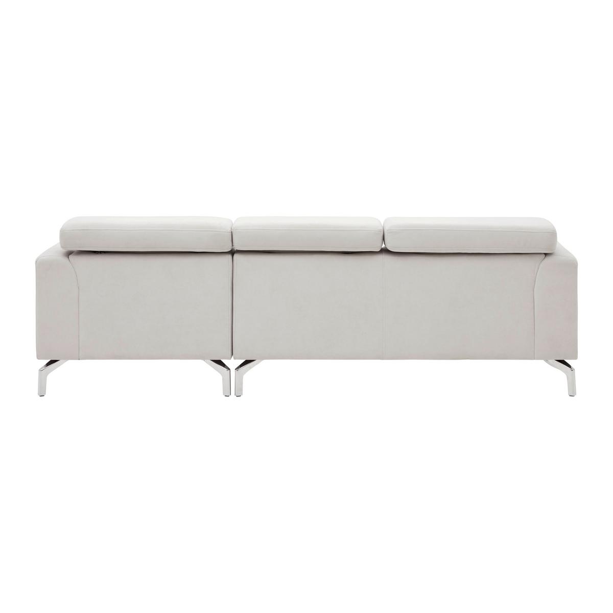 Sedežna Garnitura Filou, Iz Žameta - svetlo siva, Moderno, tekstil/les (211/82/146cm) - Bessagi Home