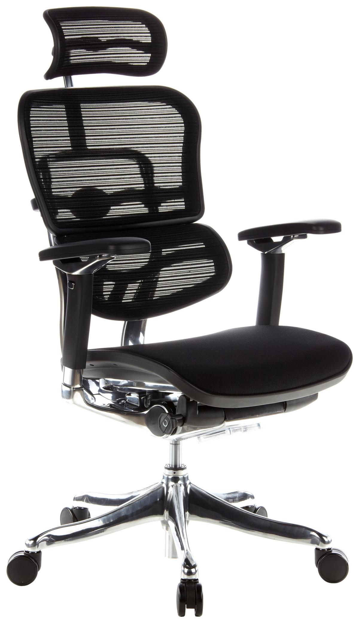 Drehstuhl Ergohuman Ultra G Gen 2 Grau - Silberfarben/Grau, MODERN, Kunststoff/Textil (65/114 - 132/60cm) - MID.YOU