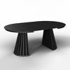 Esstisch ausziehbar Ennio Schwarz MDF ca.120-160x120 cm - Schwarz, MODERN, Holz/Holzwerkstoff (120-160/76/120cm) - Bessagi Home